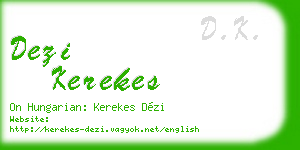 dezi kerekes business card