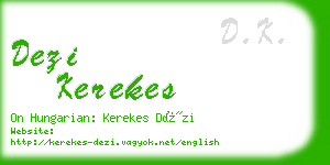 dezi kerekes business card